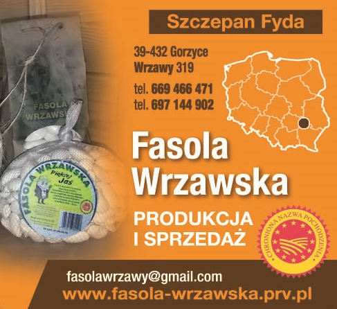 FASOLA WRZAWSKA "PIĘKNY JAŚ" Gorzyce Produkcja i Sprzedaż