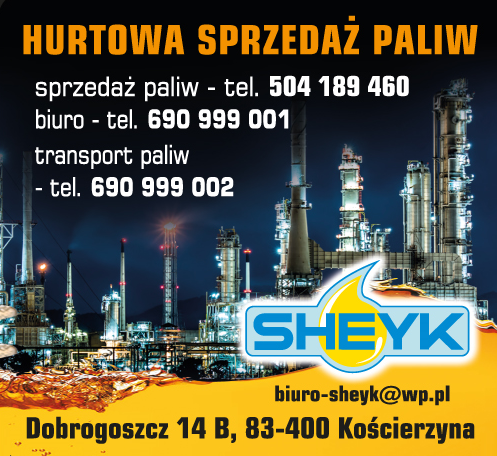 SHEYK Kościerzyna Hurtowa Sprzedaż Paliw / Transport Paliw