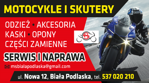 Motocykle i Skutery Biała Podlaska Odzież / Akcesoria / Kaski / Opony / Części / Serwis i Naprawa
