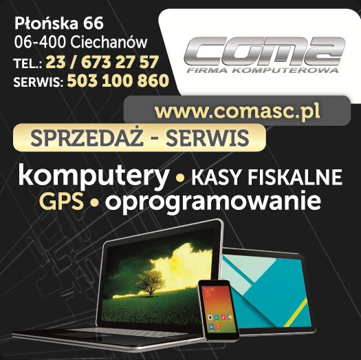 COMA s.c. Firma Komputerowa Ciechanów Komputery / Kasy Fiskalne / GPS / Oprogramowanie