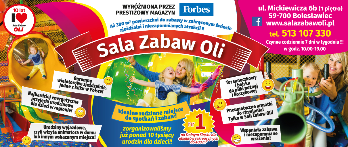 SALA ZABAW OLI Bolesławiec- Urodzinki dla dzieci, baseny z piłeczkami, zjeżdżalnie, małpi gaj, inne 