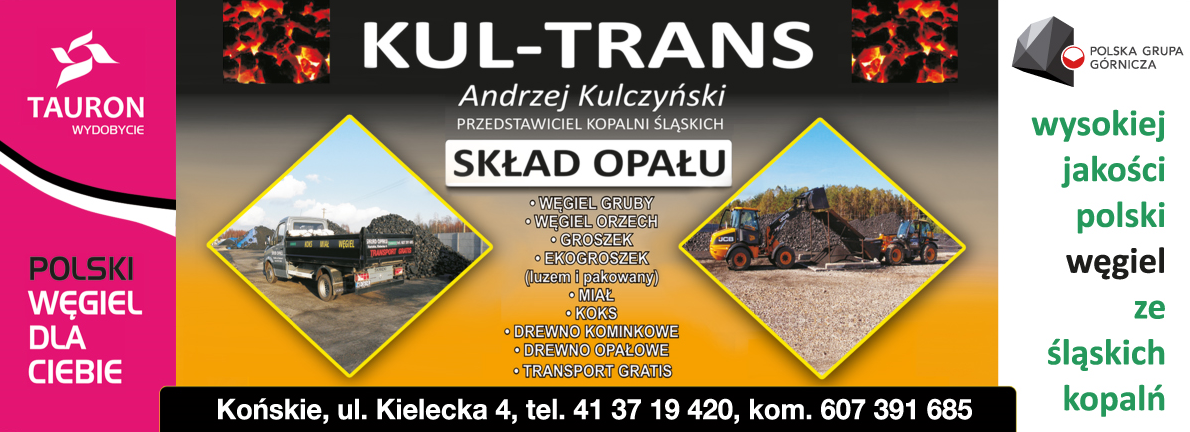 KUL-TRANS Andrzej Kulczyński Końskie Skład Opału / Węgiel / Ekogroszek / Miał / Koks / Drewno