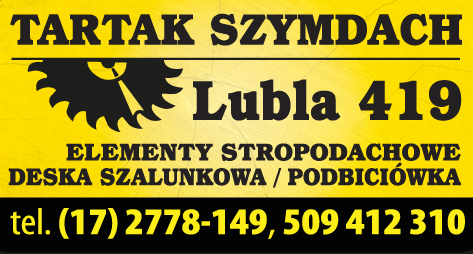 SZYMDACH TARTAK Lubla, p. strzyżowski - ELEMENTY STROPODACHOWE, DESKA SZALUNKOWA, PODBICIÓWKA 