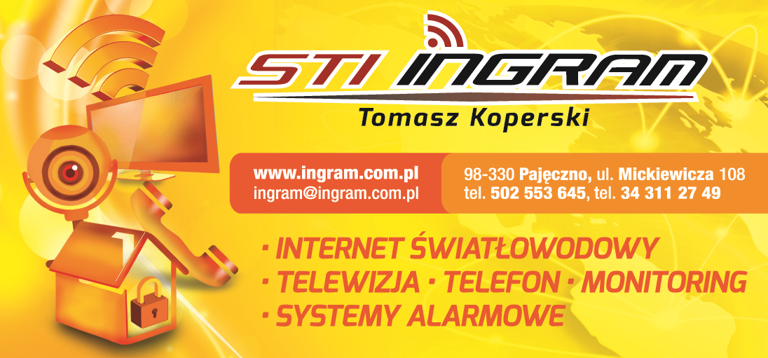 STI "INGRAM" Pajęczno Internet Światłowodowy / Telewizja / Telefon / Monitoring / Systemy Alarmowe