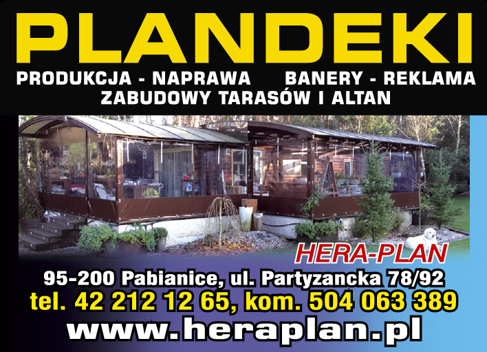 HERA-PLAN Pabianice Plandeki / Banery / Zabudowy Tarasów i Altan