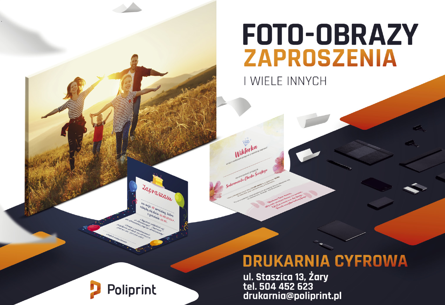 "POLIPRINT" Żary Drukarnia Cyfrowa / Foto-Obrazy / Zaproszenia / Inne