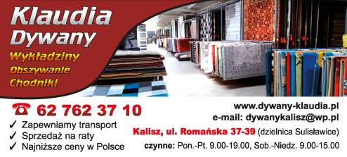 DYWANY KLAUDIA Kalisz Wykładziny / Obszywanie / Chodniki 