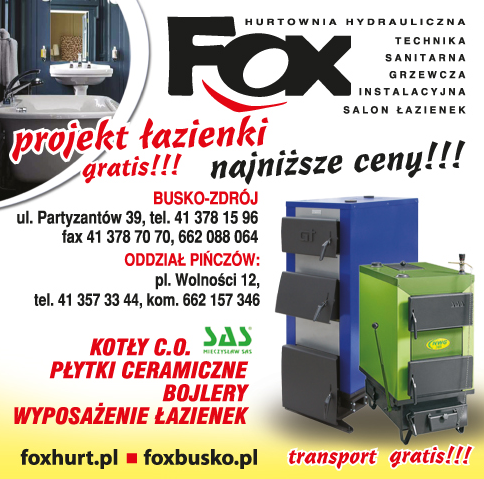 FOX Technika Grzewcza Busko- Zdrój Hurtownia Hydrauliczna / Technika Sanitarna, Grzewcza