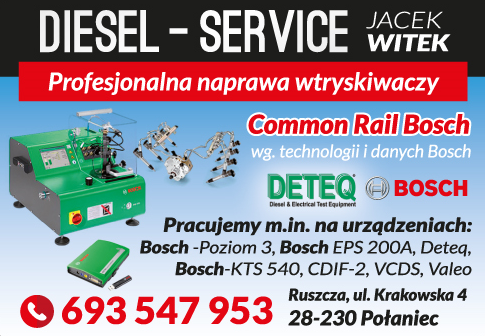DIESEL - SERVICE Jacek Witek Połaniec Profesjonalna Naprawa Wtryskiwaczy