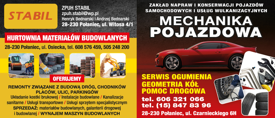 Z.P.U.H. "STABIL" Henryk Bednarski i Andrzej Bednarski Połaniec Hurtownia Materiałów Budowlanych