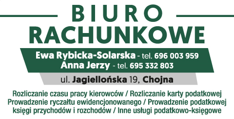 BIURO RACHUNKOWE Ewa Rybicka-Solarska, Anna Jerzy Chojna Usługi Podatkowo - Księgowe