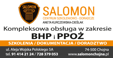 SALOMON Aneta Kurczewska- Cieślak Centrum Szkoleniowo- Doradcze Chojna Obsługa w Zakresie BHP i PPOŻ