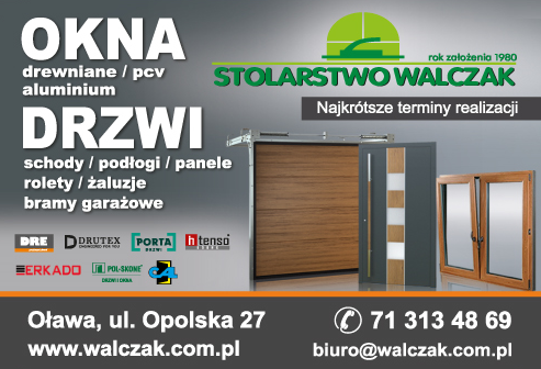 P.P.H.U. STOLARSTWO ADAM WALCZAK Oława Okna / Drzwi / Schody / Podłogi / Panele / Rolety / Bramy