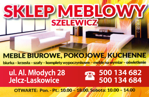 SKLEP MEBLOWY Romuald Szelewicz Jelcz- Laskowice Meble Biurowe / Pokojowe / Kuchenne