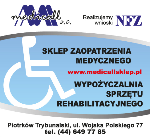 "MEDICALL" s.c. Piotrków Tr. Sklep Zaopatrzenia Medycznego / Wypożyczalnia Sprzętu Rehabilitacyjnego