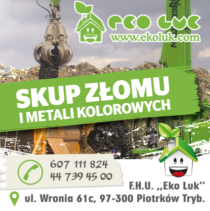 F.H.U. "Eko Luk" Łukasz Malinowski Piotrków Trybunalski Skup Złomu i Metali Kolorowych