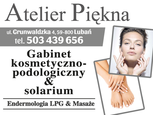 ATELIER PIĘKNA GABINET KOSMETYCZNO-PODOLOGICZNY & SOLARIUM W LUBANIU