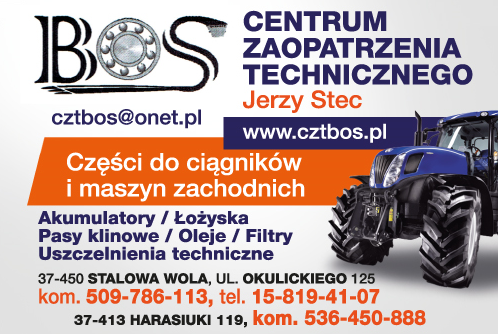 BOS Centrum Zaopatrzenia Technicznego Stalowa Wola Części Do Ciągników i Maszyn Zachodnich