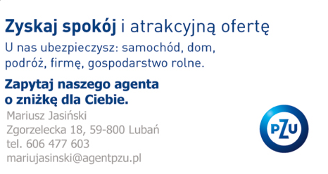 AGENT UBEZPIECZENIOWY Mariusz Jasiński Lubań - Ubezpiecz: samochód, dom, podróż, firmę, gospodarstwo