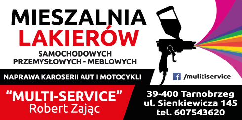 "MULTI-SERVICE" Robert Zając Tarnobrzeg Mieszalnia Lakierów / Naprawa Karoserii Aut i Motocykli