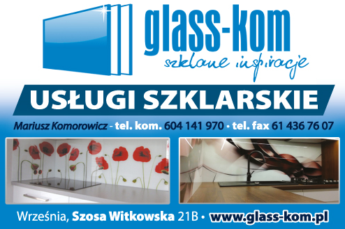 GLASS-KOM Mariusz Komorowicz USŁUGI SZKLARSKIE Września