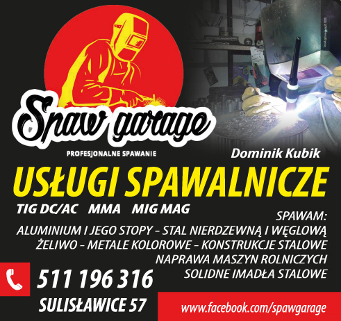 SPAW GARAGE Dominik Kubik Łoniów Profesjonalne Usługi Spawalnicze