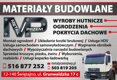 SKLEP METALOWO-PRZEMYSŁOWY METAL PRZEM Świętajno Mat. Budowlane / Wyroby Hutnicze / Ogrodzenia