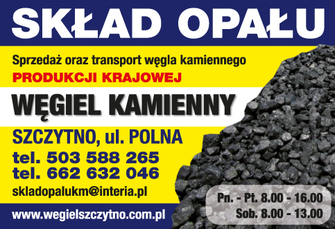 SKŁAD OPAŁU Szczytno Sprzedaż oraz Transport Węgla Kamiennego Produkcji Krajowej