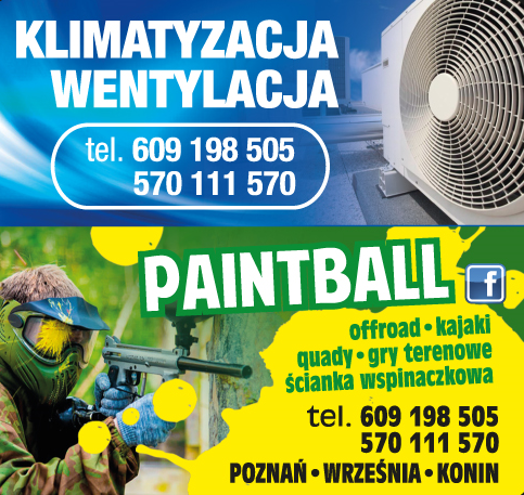 PU SPLAT Milosław - POZNAŃ - WRZEŚNIA - KONIN - KLIMATYZACJA/ WENTYLACJA / PAINTBALL