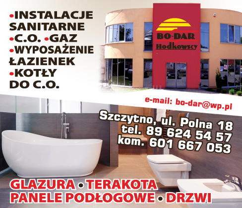 "BO-DAR" HODKOWSCY Instalacje sanitarne i grzewcze Szczytno