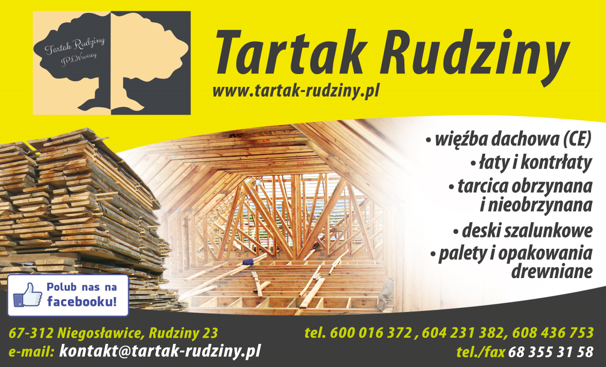 TARTAK RUDZINY Więźba Dachowa / Łaty i Kontrłaty / Tarcica / Deski Szalunkowe / Palety 
