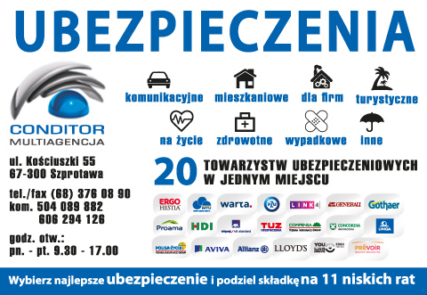 Multiagencja CONDITOR Sp. z o. o. Szprotawa Ubezpieczenia / Komunikacyjne / Mieszkaniowe / Inne