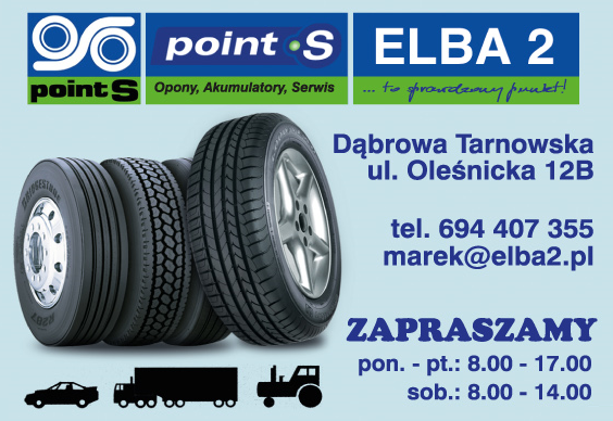 ELBA 2 OPONY, AKUMULATORY, SERWIS Dąbrowa Tarnowska