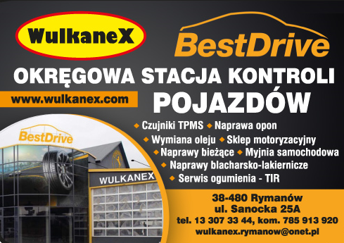 P.H.U. WULKANEX Rymanów Okręgowa Stacja Kontroli Pojazdów / Sklep Motoryzacyjny / Naprawy Bieżące 