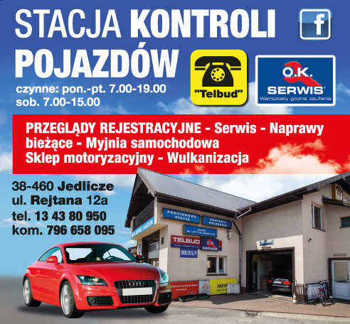 TELBUD | O.K. SERWIS Jedlicze Stacja Kontroli Pojazdów / Przeglądy Rejestracyjne / Naprawy Bieżące