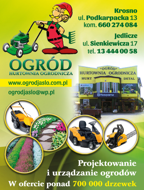 OGRÓD Hurtownia Ogrodnicza Krosno Projektowanie i Urządzanie Ogrodów 