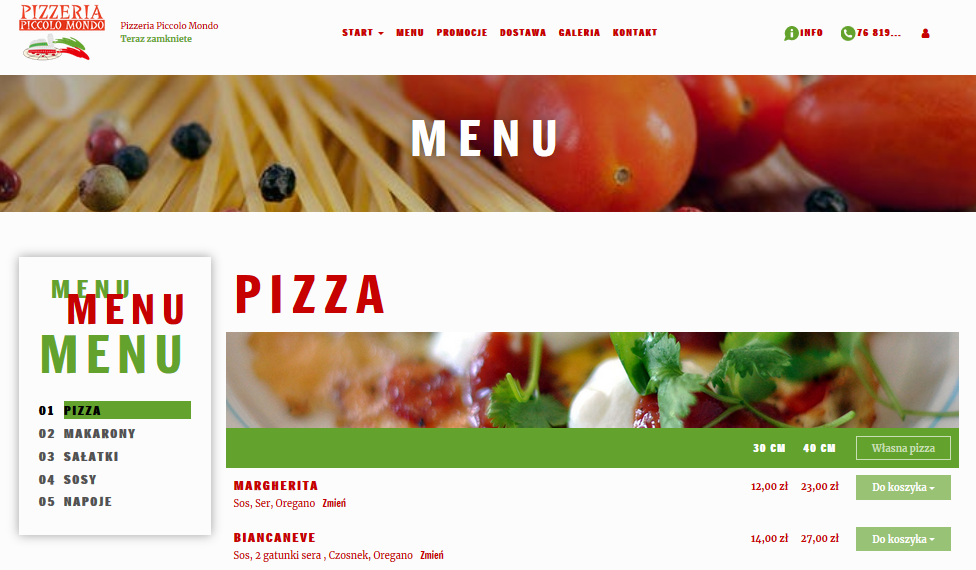 Pizzeria Piccolo Mondo w Chojnowie zaprasza do zamawiania on-line!