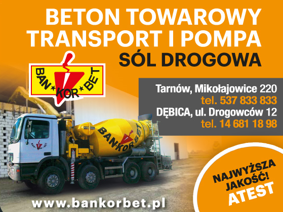 BAN - KOR - BET Tarnów,Mikołajowice,Dębica-BETON TOWAROWY,TRANSPORT I POMPA,PREFABRYKATY,SÓL DROGOWA