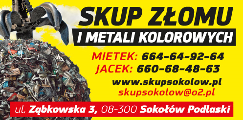 SKUP ZŁOMU Sokołów Podlaski Skup Złomu i Metali Kolorowych