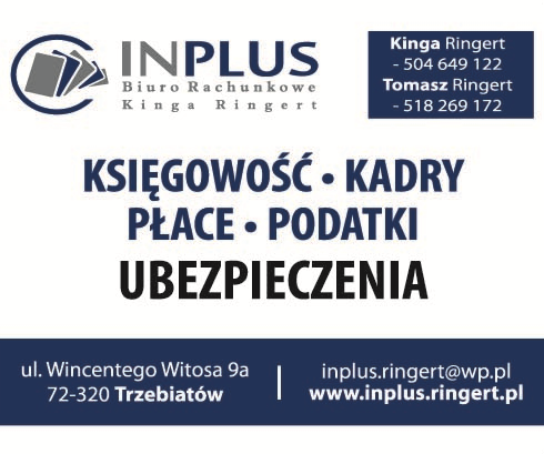 IN PLUS Biuro Rachunkowe Kinga Ringert Trzebiatów Księgowość / Kadry / Podatki / Ubezpieczenia