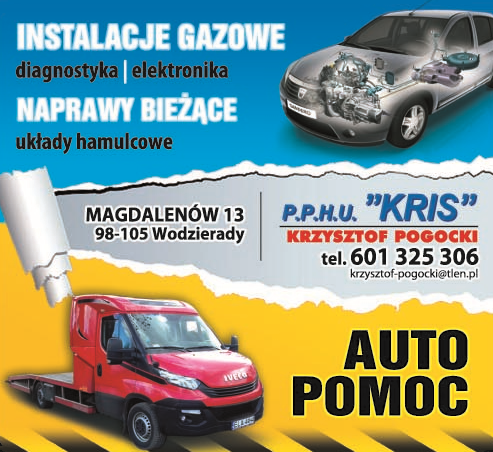 P.P.H.U. "KRIS" Krzysztof Pogocki Wodzierady Instalacje Gazowe / Naprawy Bieżące / Auto Pomoc