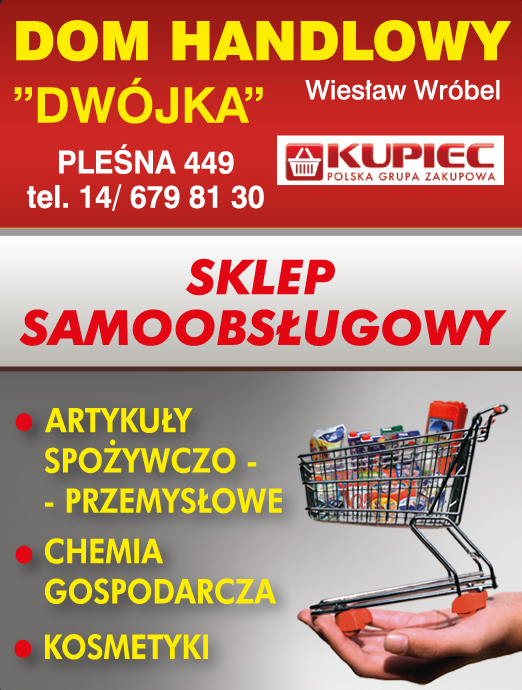 DOM HANDLOWY Dwójka Wiesław Wróbel - SKLEP SAMOOBSŁUGOWY Pleśna