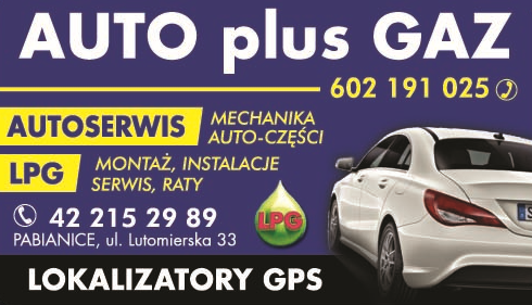 AUTO PLUS GAZ Pabianice Autoserwis / Auto-Części / LPG- Montaż, Instalacje, Serwis, Raty