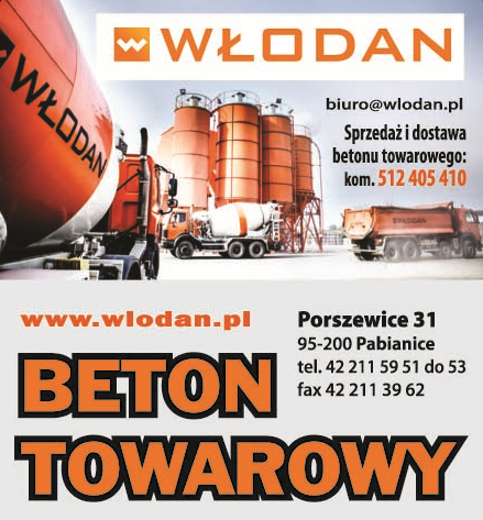 WŁODAN Andrzej Włodarczyk Sp. J. Pabianice Beton Towarowy