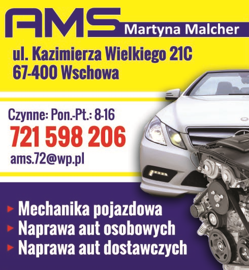 AMS Martyna Malcher Wschowa Mechanika Pojazdowa / Naprawa Aut Osobowych i Dostawczych