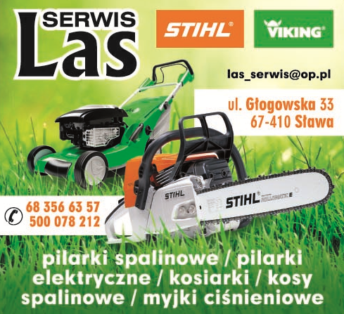 "LAS-SERWIS" Sława Pilarki Spalinowe / Elektryczne / Kosiarki / Kosy Spalinowe / Myjki Ciśnieniowe