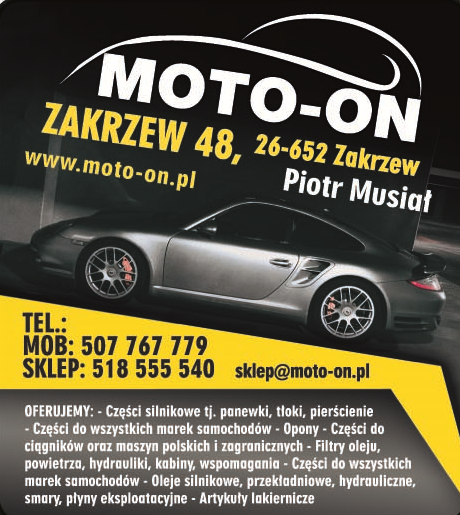 MOT-ON Potr Musiał Zakrzew - Części do wszystkich marek samochodów,ciągników oraz maszyn