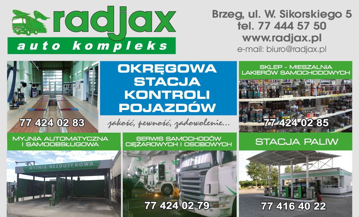 RADJAX AUTO KOMPLEX Brzeg-TRANSPORT, OKRĘGOWA STACJA KONTROLI POJAZDÓW, STACJA PALIW, SERWIS, MYJNIA