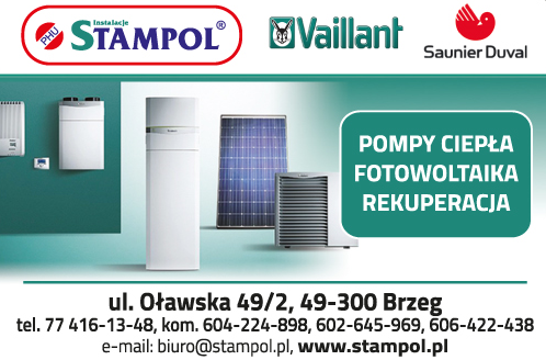 Stampol Brzeg-Pompy ciepła, Fotowoltaika, Systemy solarne, Rekuperatory