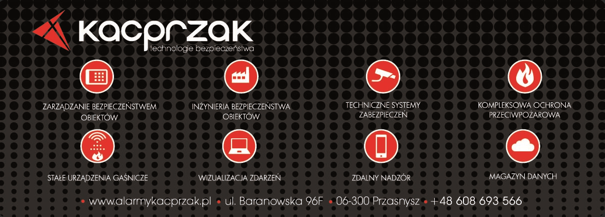 KACPRZAK Technologie Bezpieczeństwa Przasnysz Zarządzanie Bezpieczeństwem Obiektów / Ochrona P. Poż.